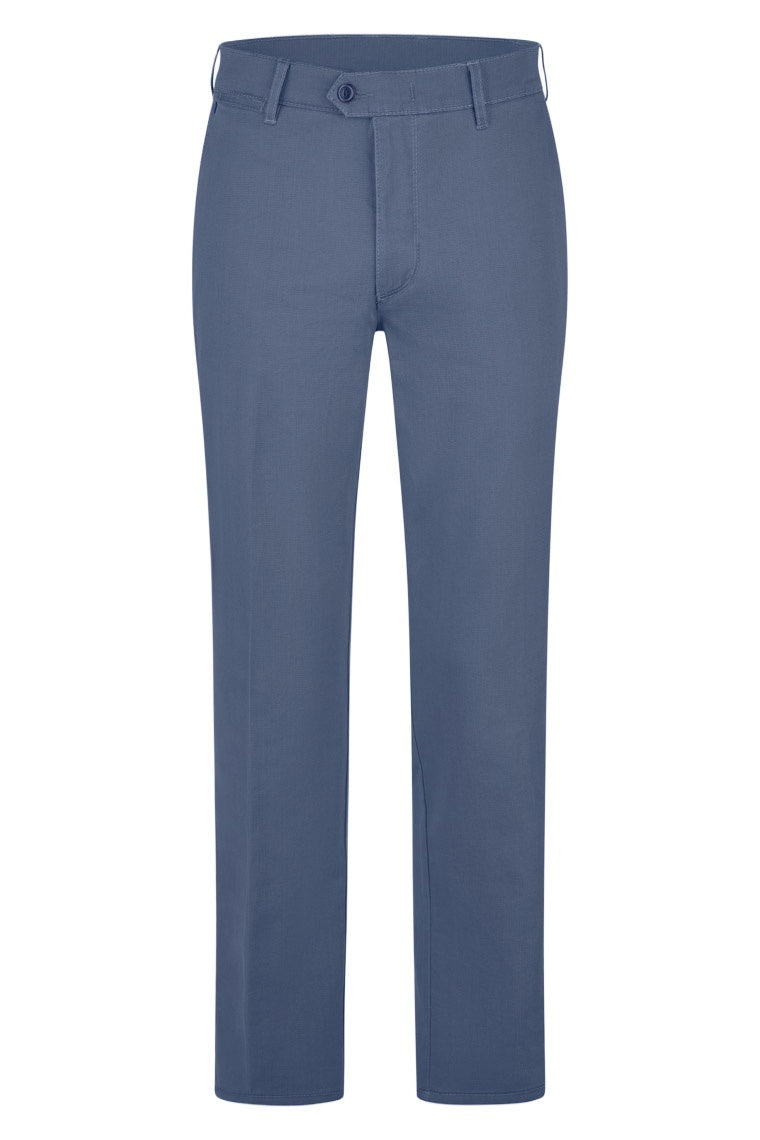 Bruhl Parma B Stucture Soft Cotton Stretch Chinos - Blue