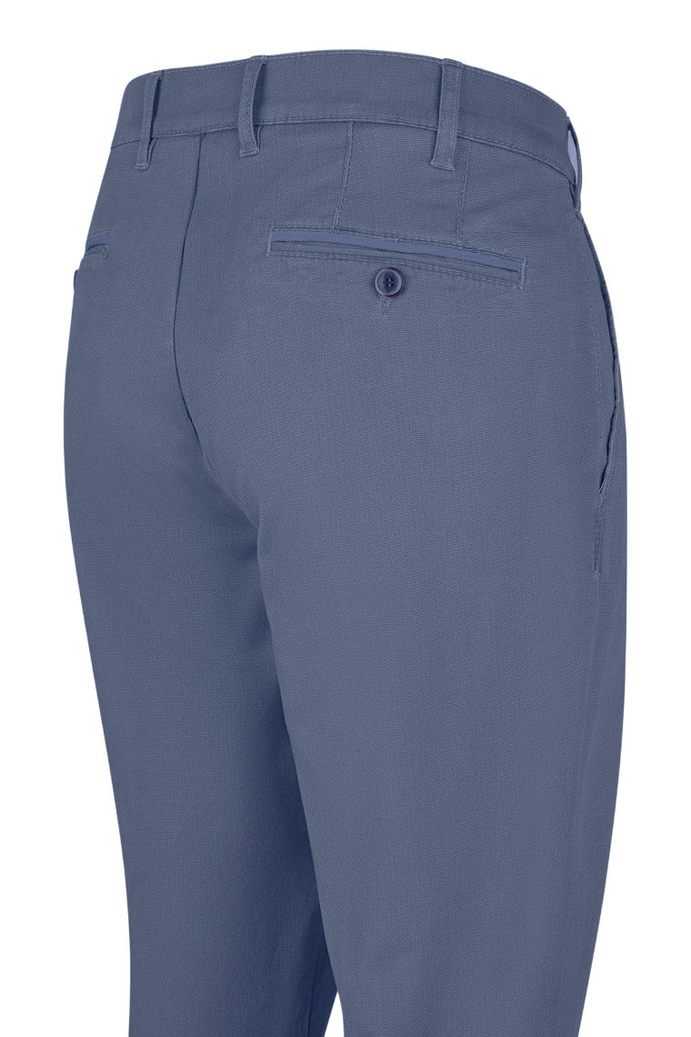 Bruhl Parma B Stucture Soft Cotton Stretch Chinos - Blue