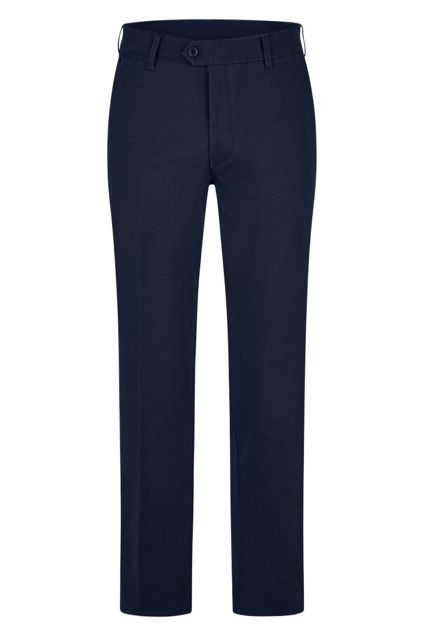 Bruhl Parma B Stucture Soft Cotton Stretch Chinos - Navy