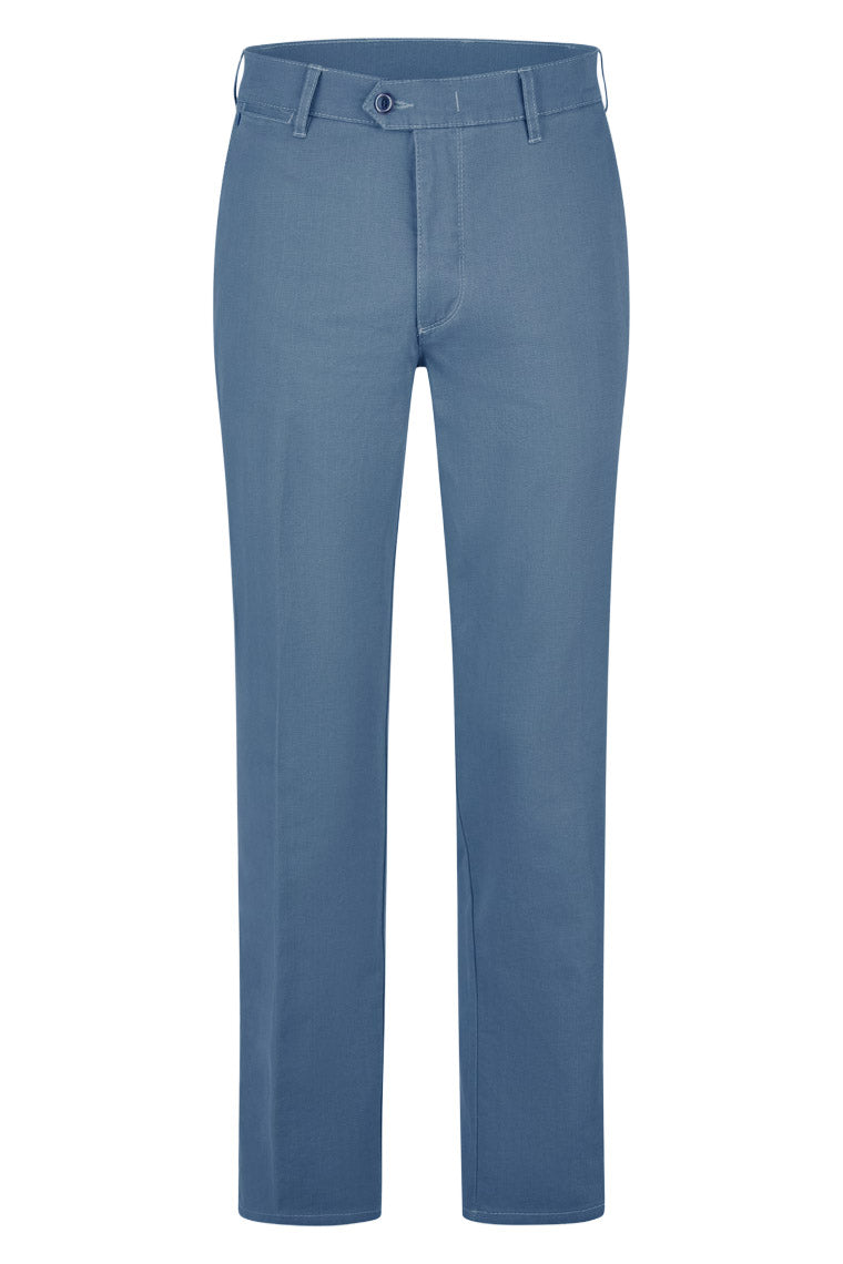 Bruhl Venice B Turn Cotton Stretch Chinos - Mid Blue