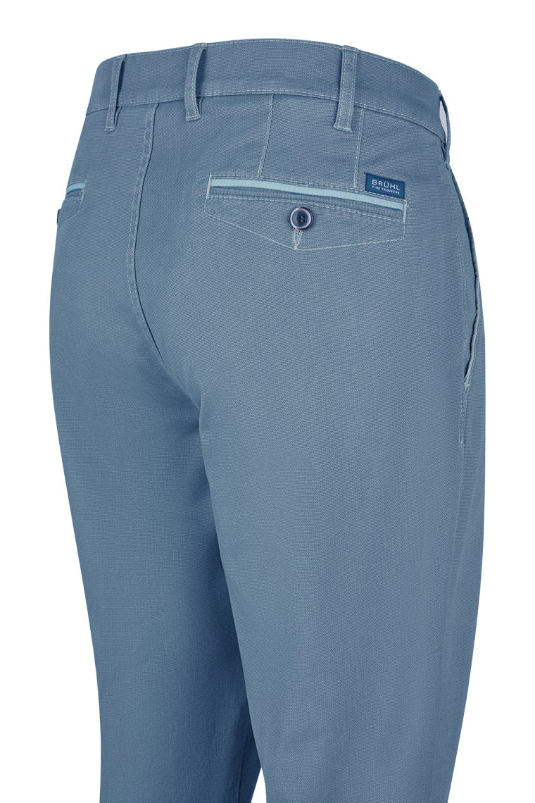 Bruhl Venice B Turn Cotton Stretch Chinos - Mid Blue