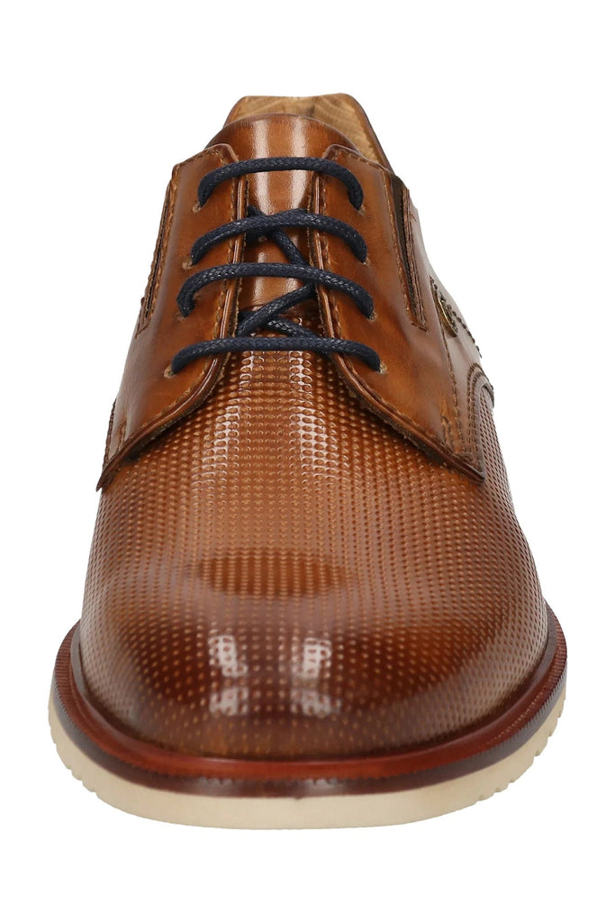 Bugatti Caleo ExKo Comfort Wide Leather Shoes - Cognac