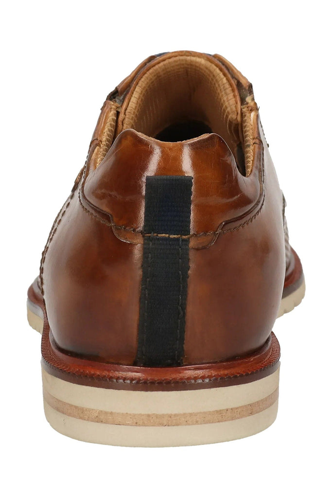 Bugatti Caleo ExKo Comfort Wide Leather Shoes - Cognac