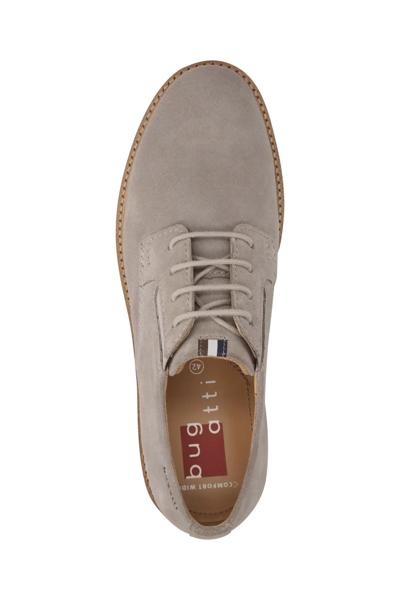 Bugatti Casimiro Comfort Wide Slip-On Suede Leather Shoes - Taupe