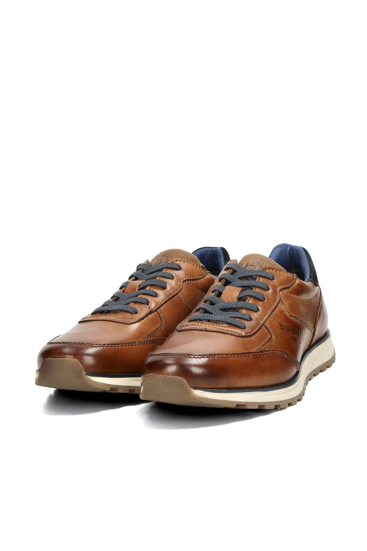 Bugatti Cirino Leather Trainers - Cognac Brown