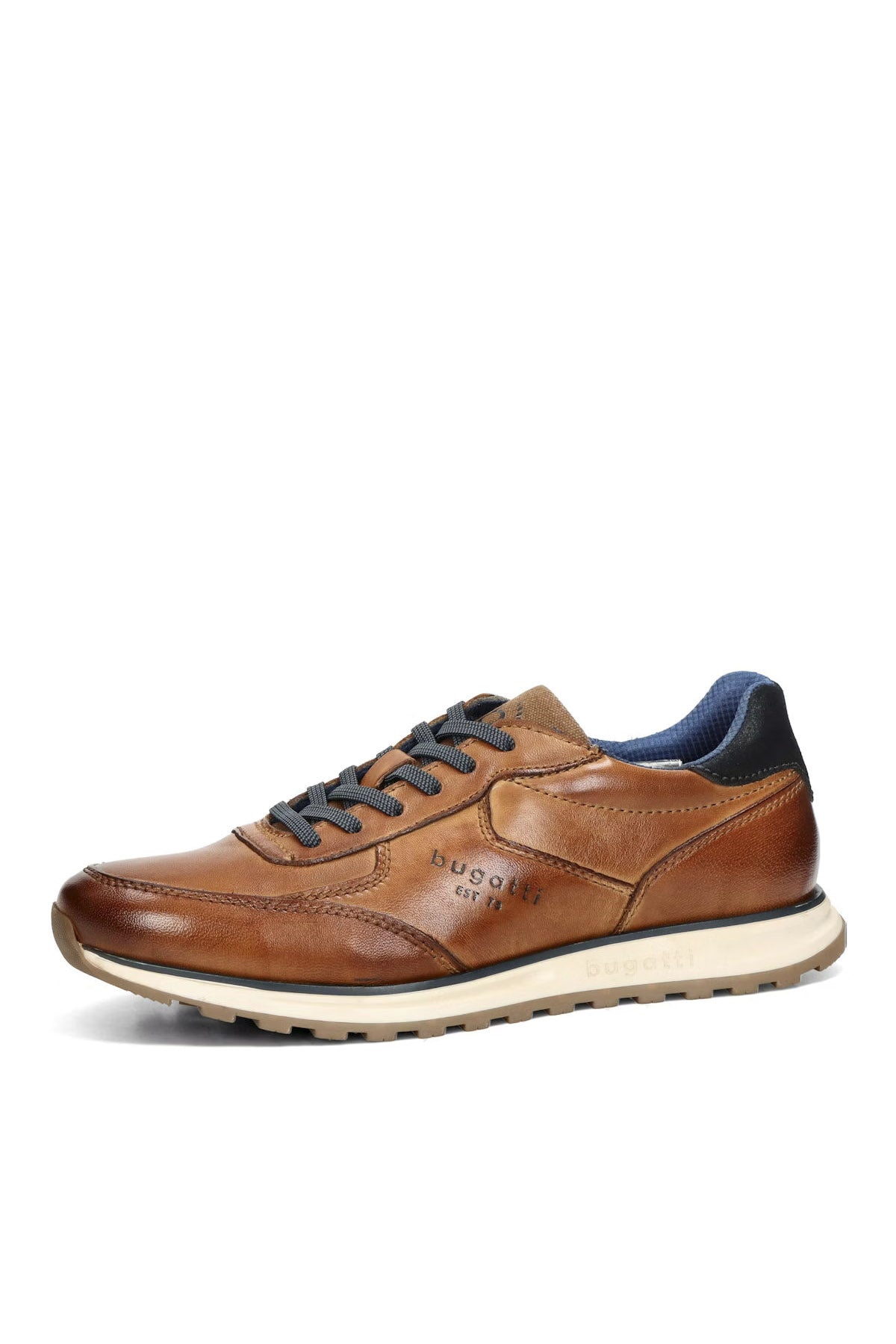Bugatti Cirino Leather Trainers - Cognac Brown