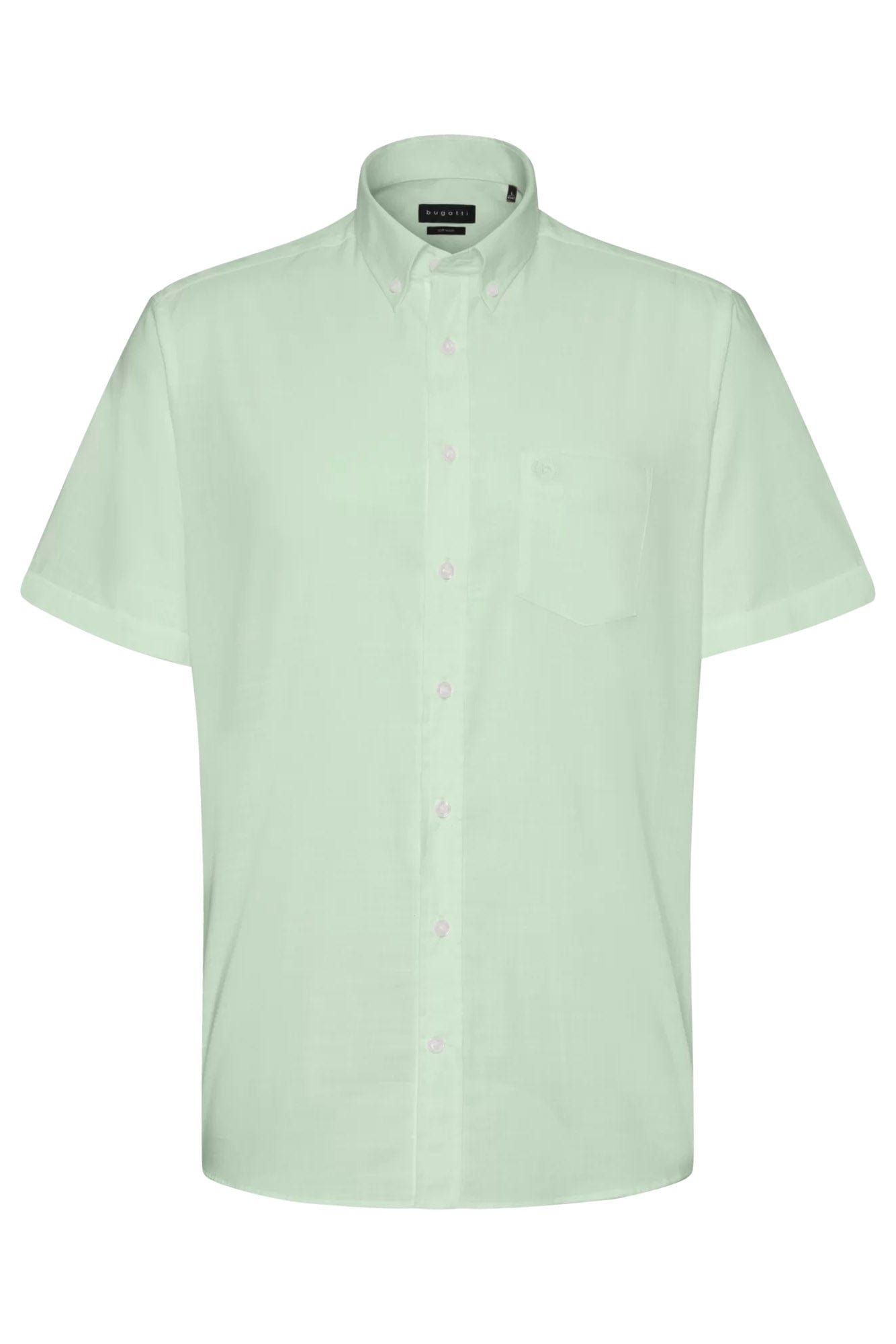 Bugatti End-on-End Short Sleeve Shirt - Mint