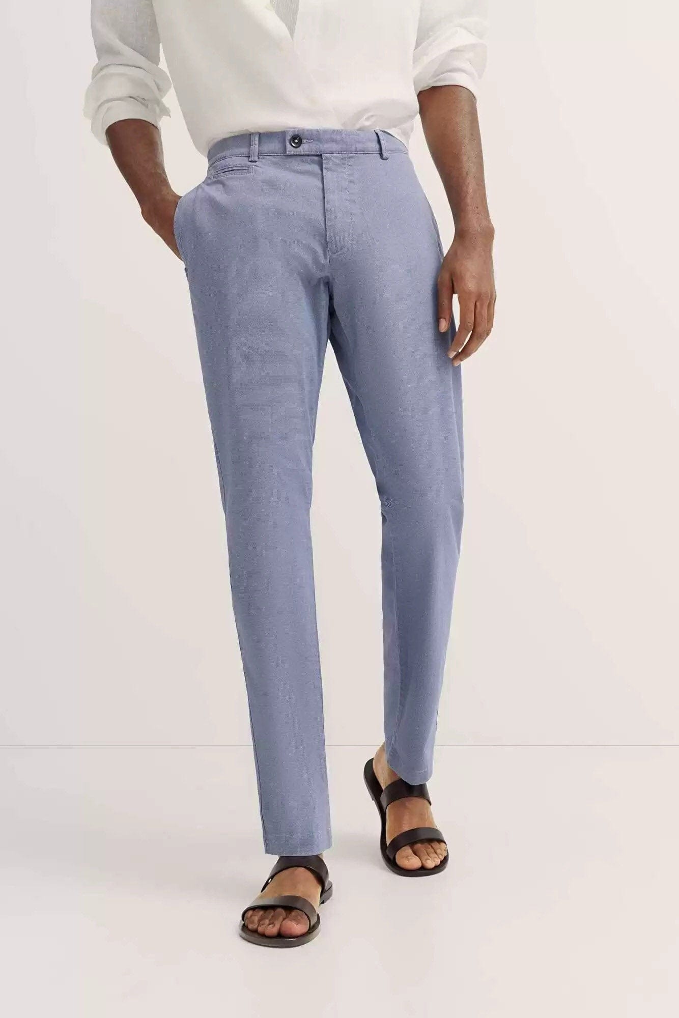 Bugatti Flexcity Regular Fit Casual Chinos - Mid Blue