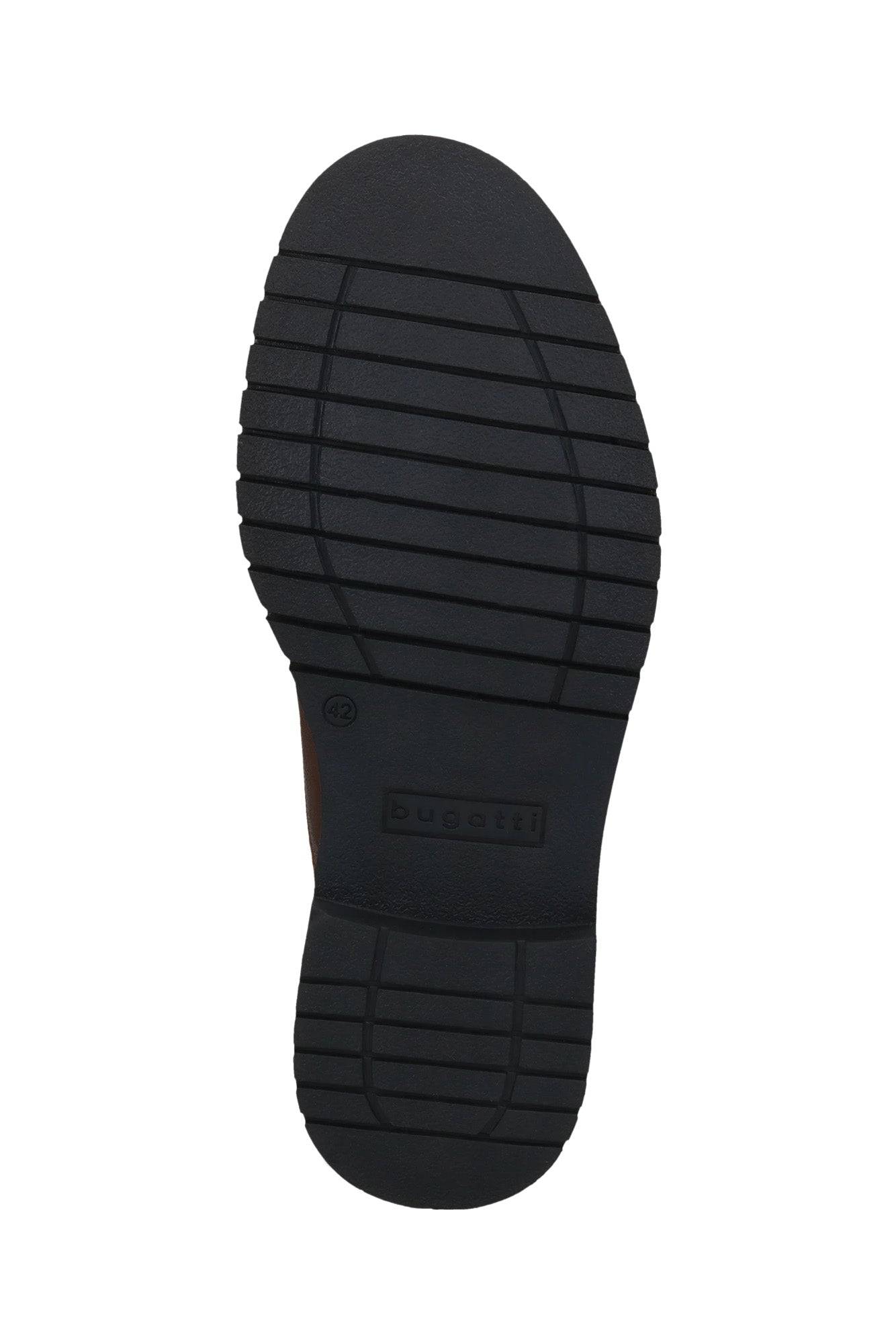 Bugatti Leather Comfort Wide Shoes - Cognac