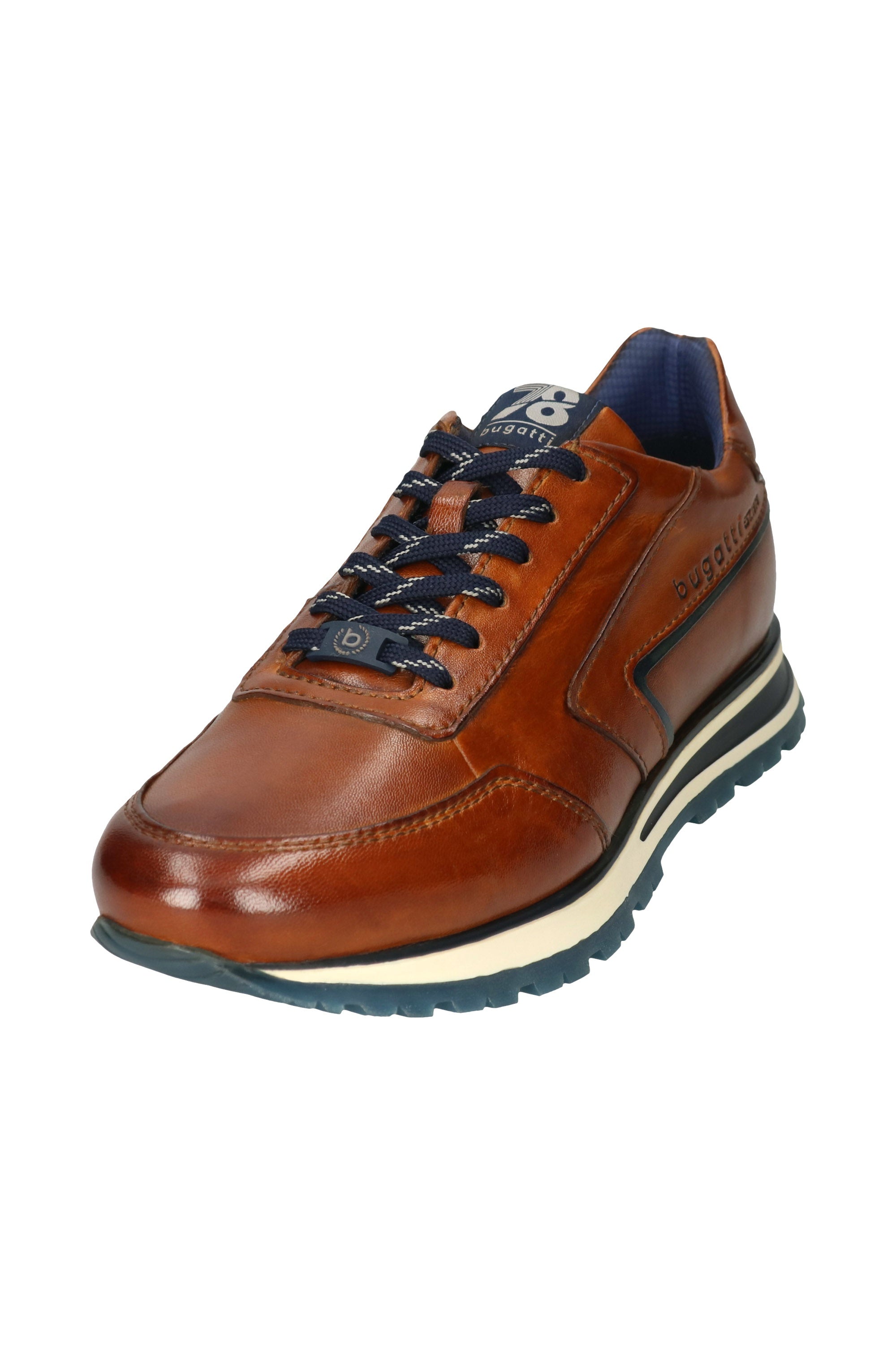 Bugatti Philip Leather Trainer - Cognac