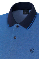 Bugatti Polo Shirt with Tipping Detail - Blue Grey