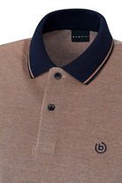 Bugatti Polo Shirt with Tipping Detail - Taupe