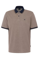 Bugatti Polo Shirt with Tipping Detail - Taupe