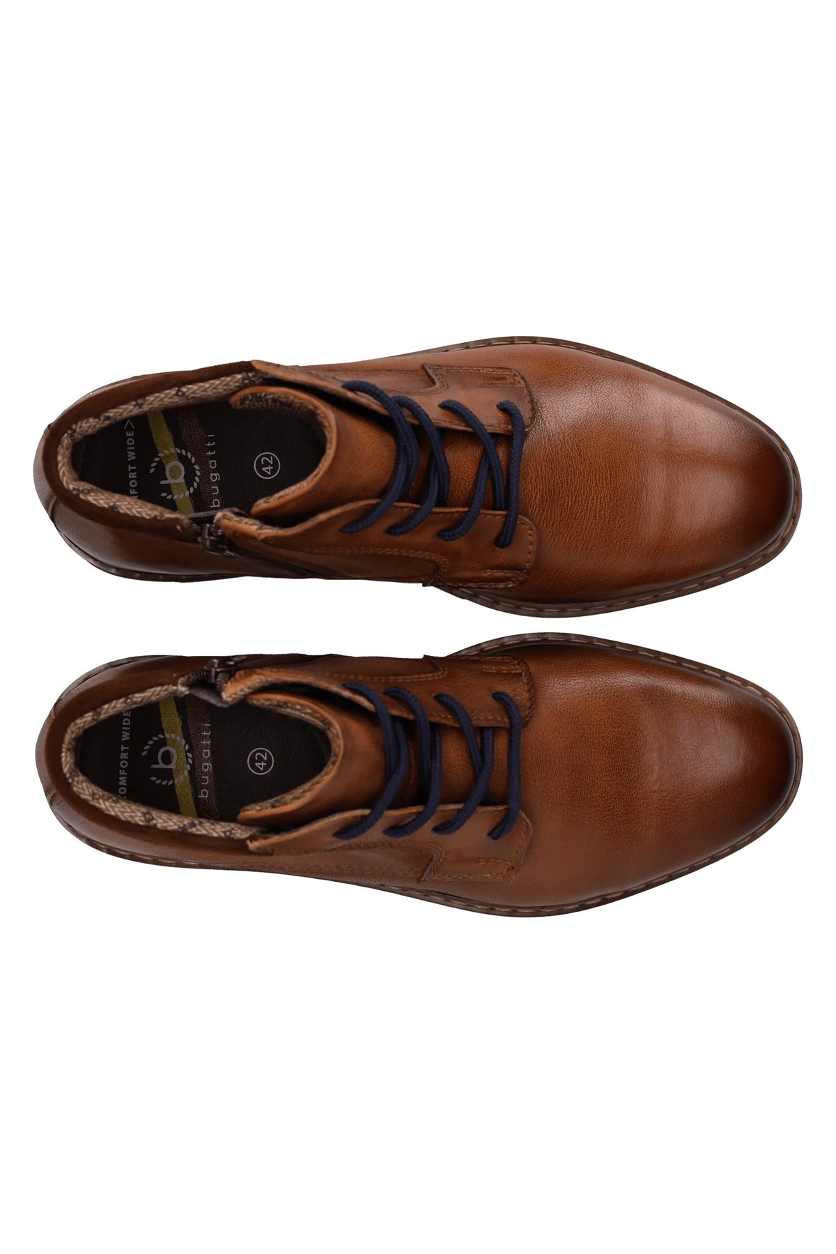 Bugatti Rigalo TEX Membrane Leather Lace-Up Boots - Cognac