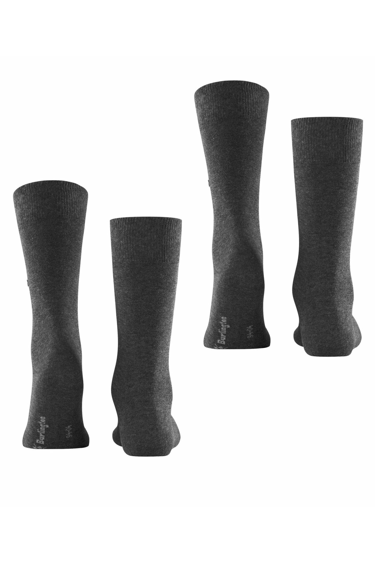 Burlington Everyday 2 Pack Socks - Anthracite Melange 21045_3081_6.5-11 UK