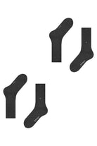 Burlington Everyday 2 Pack Socks - Anthracite Melange 21045_3081_6.5-11 UK