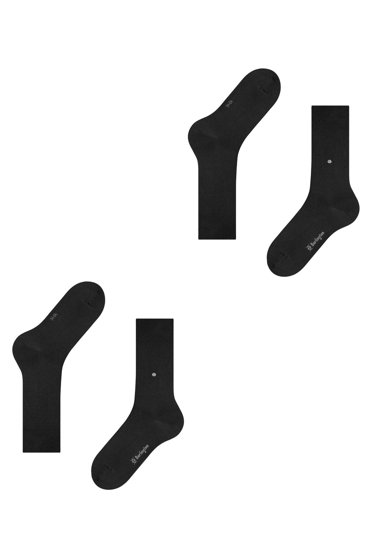 Burlington Everyday 2 Pack Socks - Black 21045_3000_6.5-11 UK