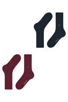 Burlington Everyday 2 Pack Socks - Wine 21045_8010_6.5-11 UK