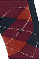 Burlington Everyday Argyle/Plain 2 Pack Socks - Wine 21044_8014_6.5-11 UK