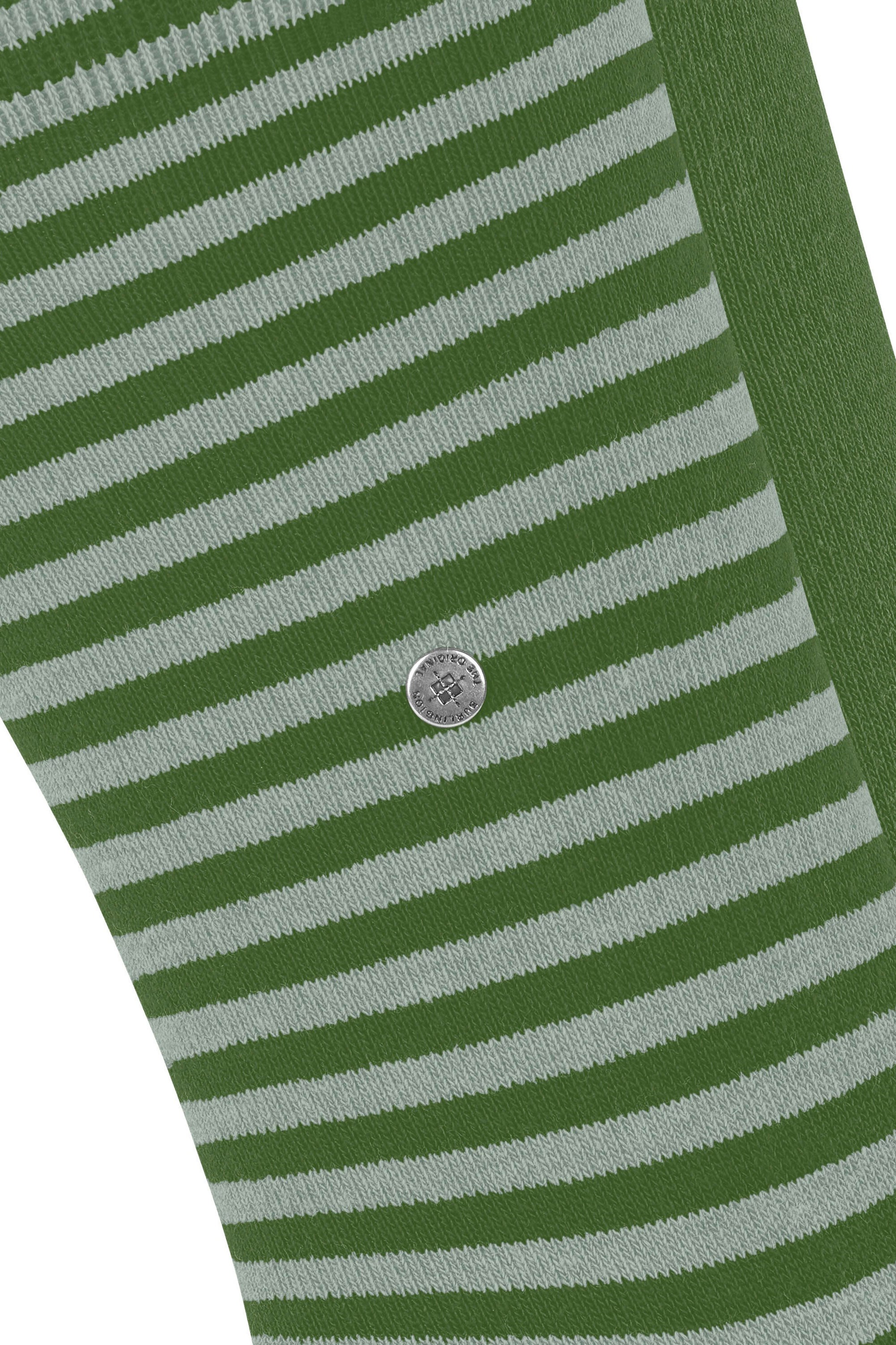 Burlington Everyday Stripe/Plain 2 Pack Socks - Cactus 21087_7653_6.5-11 UK