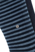 Burlington Everyday Stripe/Plain 2 Pack Socks - Marine 21087_6120_6.5-11 UK