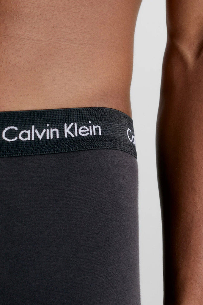 Calvin Klein Cotton Stretch Boxer Brief 3 Pack - B - Phantom Grey/Space Blue/Grey