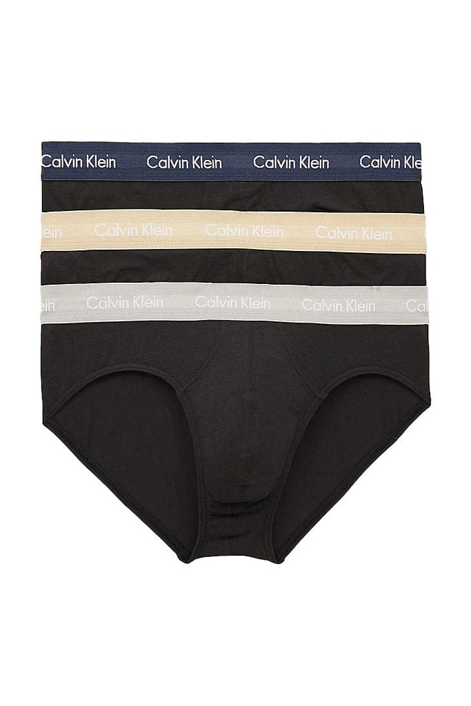 Calvin Klein Cotton Stretch Hip Briefs - 3 Pack - Shoreline/Clem/Travertine Wb