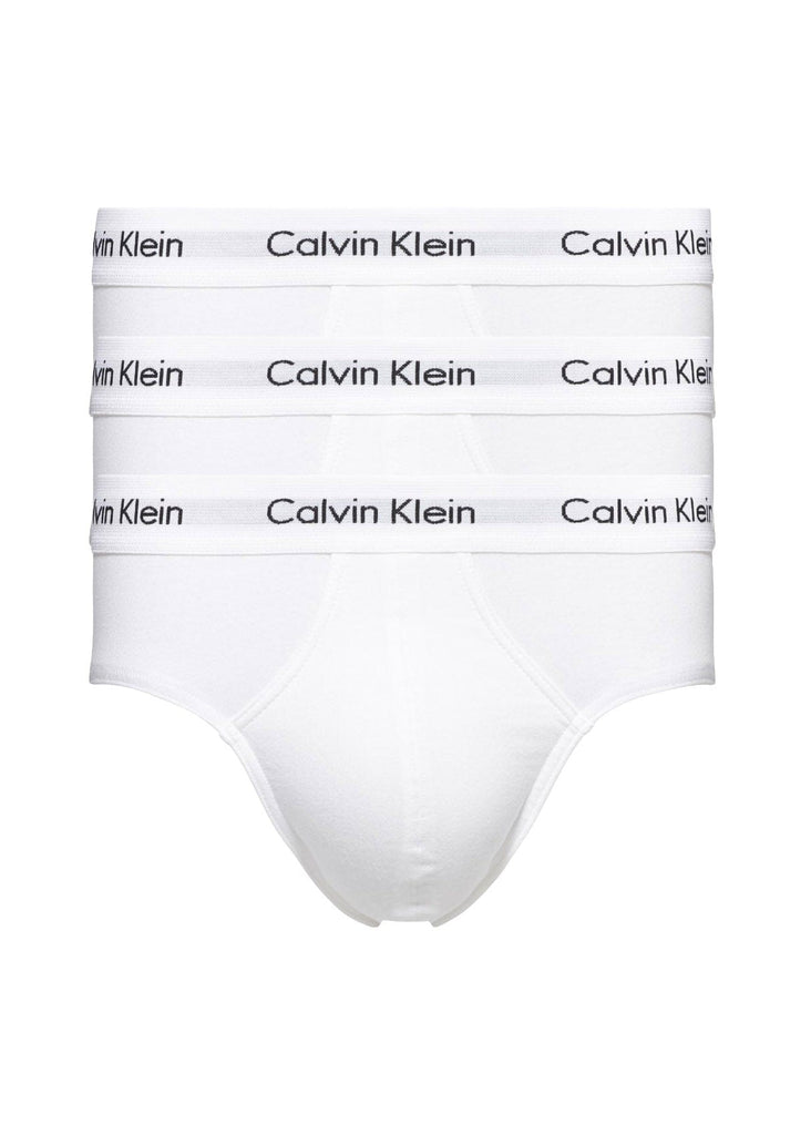 Calvin Klein Cotton Stretch Hip Briefs - 3 Pack - White