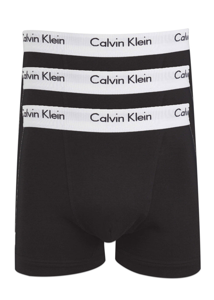 Calvin Klein Cotton Stretch Trunks - 3 Pack - Black