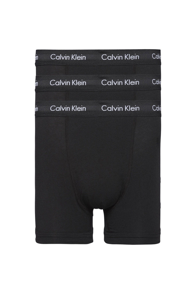 Calvin Klein Cotton Stretch Trunks - 3 Pack - Black WB