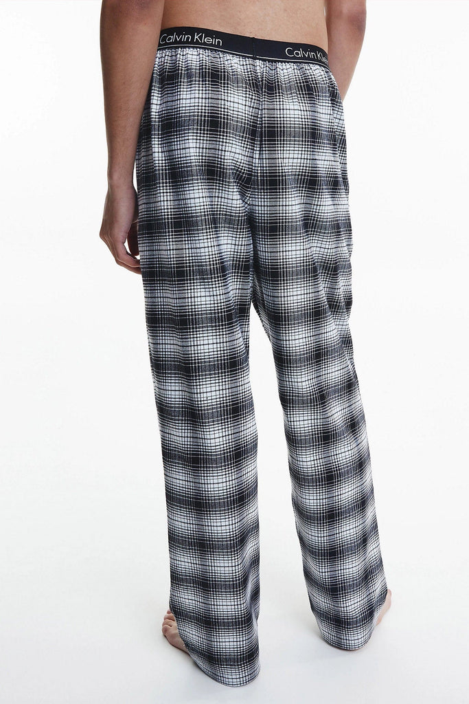 Calvin Klein Flannel Pyjama Trousers - Shadow Plaid/Black
