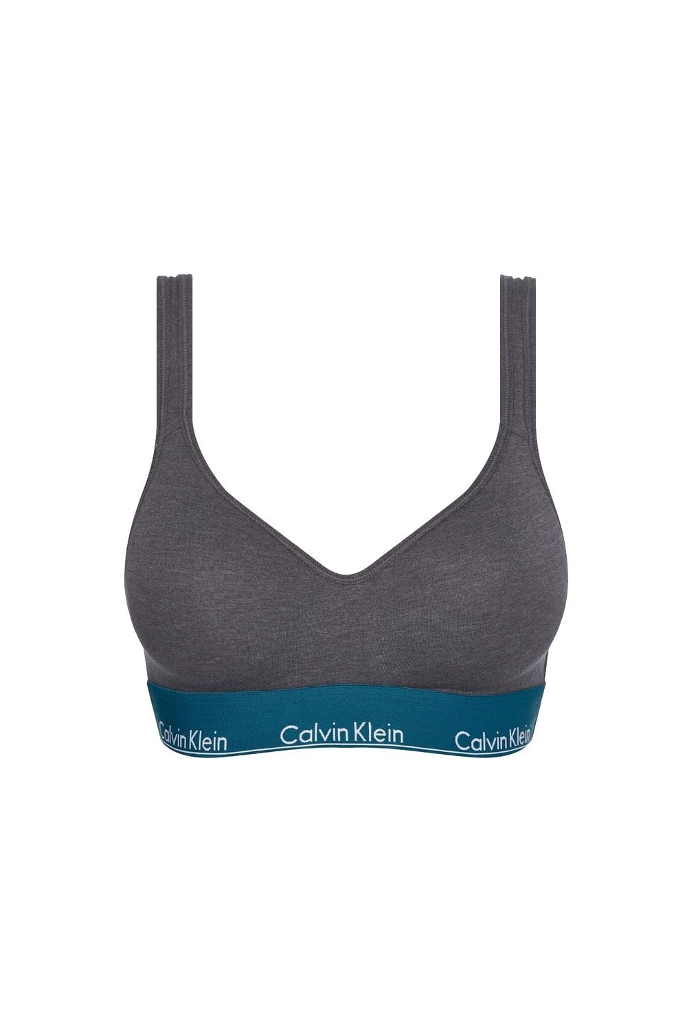 Calvin Klein Modern Cotton Lift Bralette - Charcoal Heather/Topaz