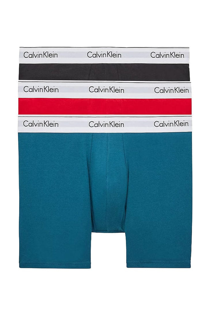 Calvin Klein Modern Cotton Stretch Boxer Briefs - 3 Pack - Legion Blue/Exact/Black