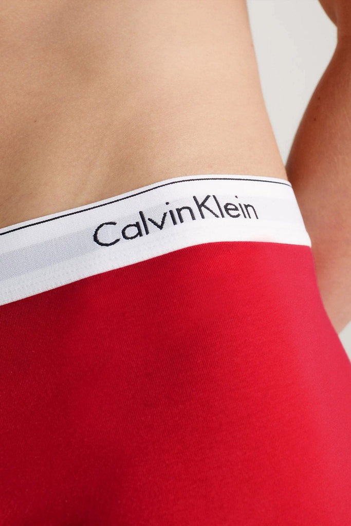 Calvin Klein Modern Cotton Stretch Trunk 3 Pack - Grey Heather/Deep Mahogany/Rouge