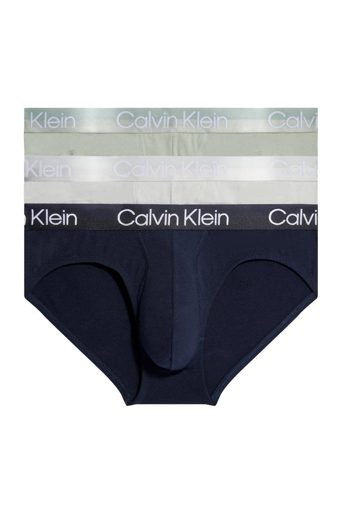 Calvin Klein Modern Structure Hip Brief - 3 Pack - Galaxy Grey/Night Sky/Frosted Fern