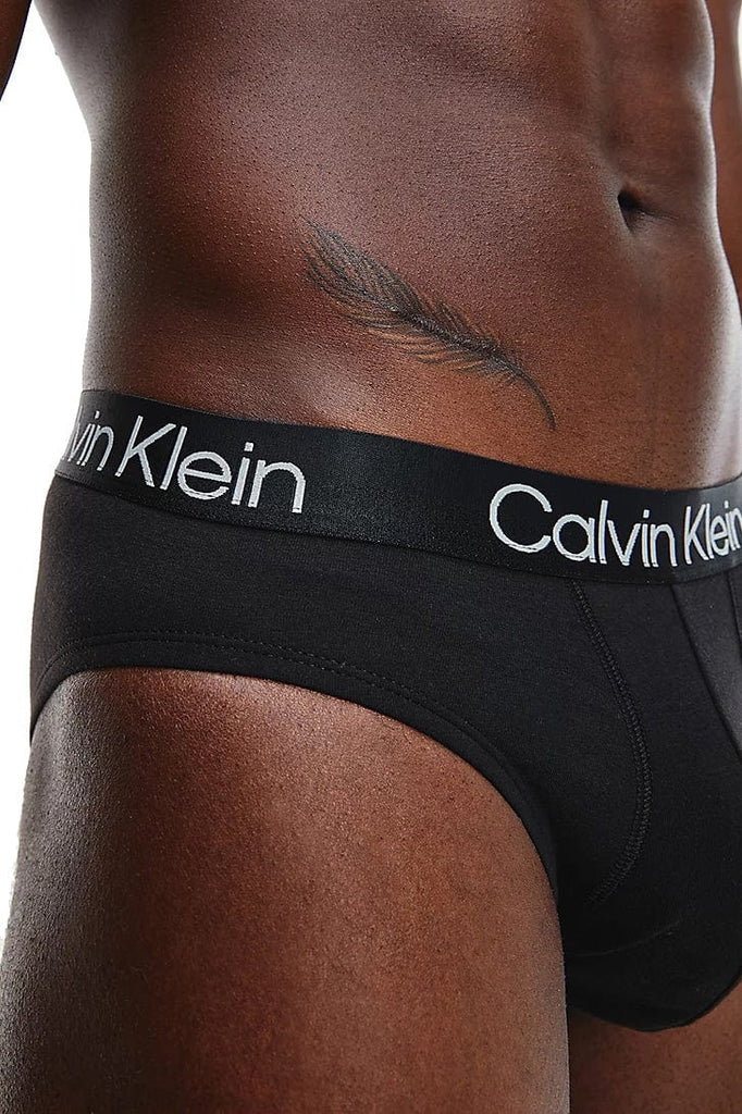 Calvin Klein Modern Structure Hip Briefs - 3 Pack - Black