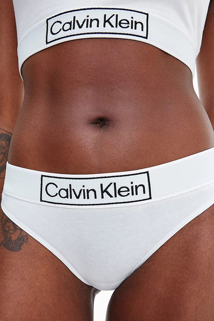 Calvin Klein Reimagine Heritage Thong - White