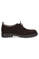 Caprice Chunky Suede Loafers - Dark Brown