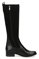 Caprice Leather and Stretch Suede Knee High Boots - Black Comb