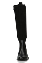Caprice Leather and Stretch Suede Knee High Boots - Black Comb