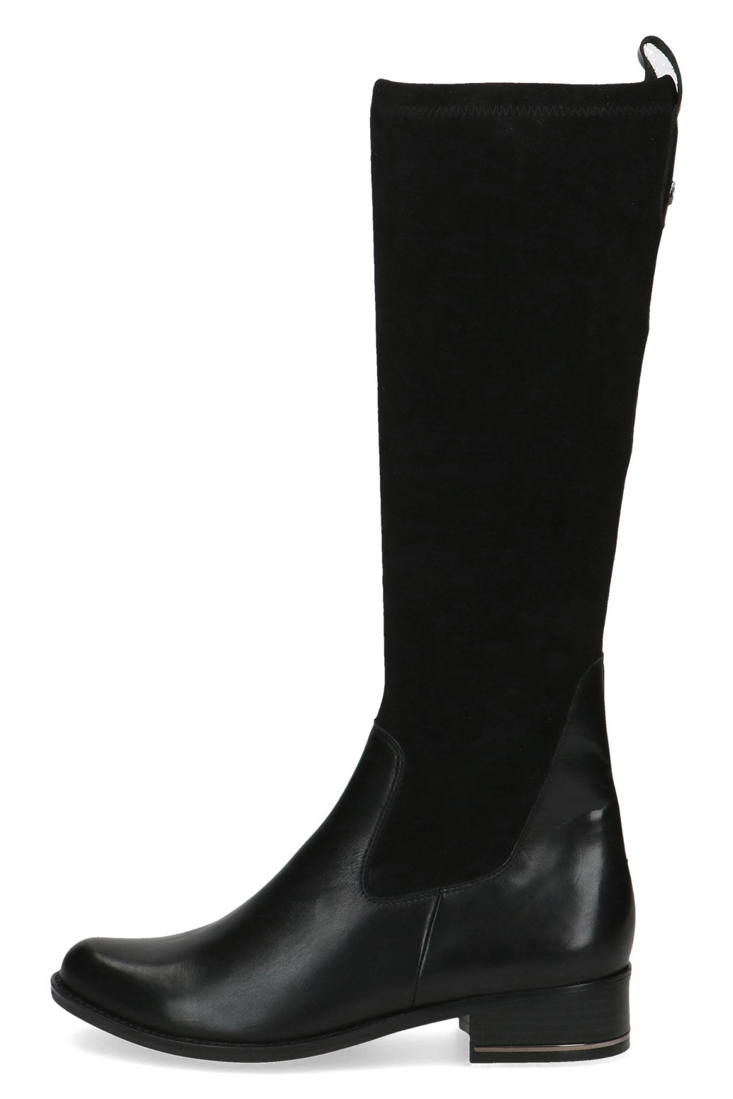 Caprice Leather and Stretch Suede Knee High Boots - Black Comb