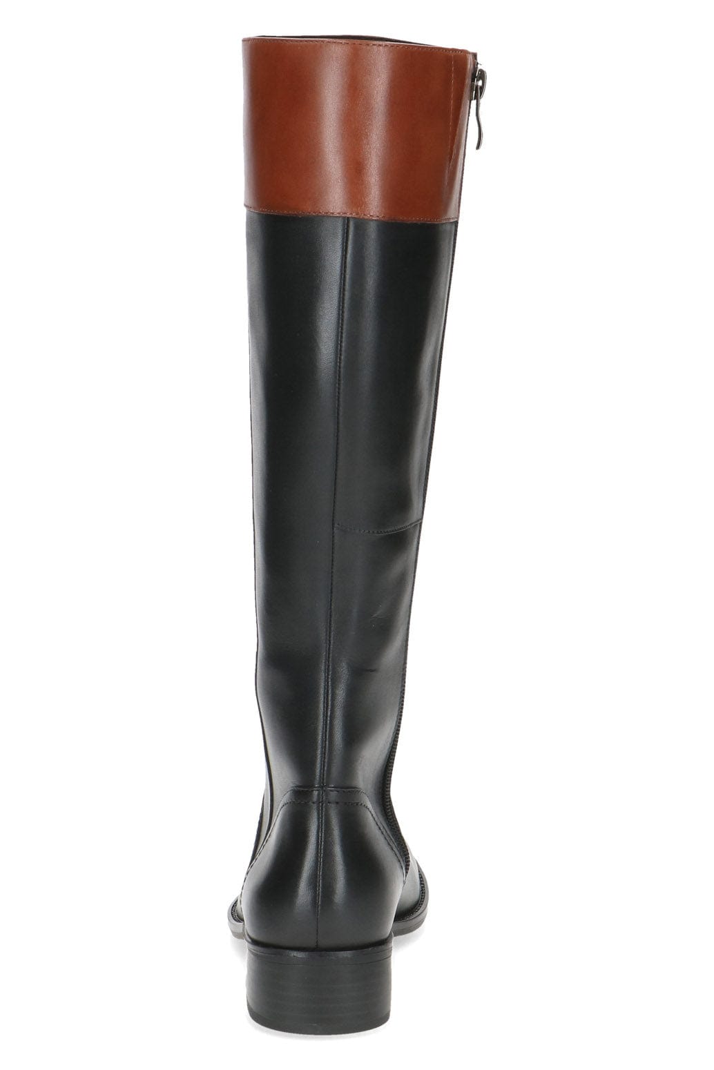 Caprice Leather Colour Block Knee High Boots - Black Comb