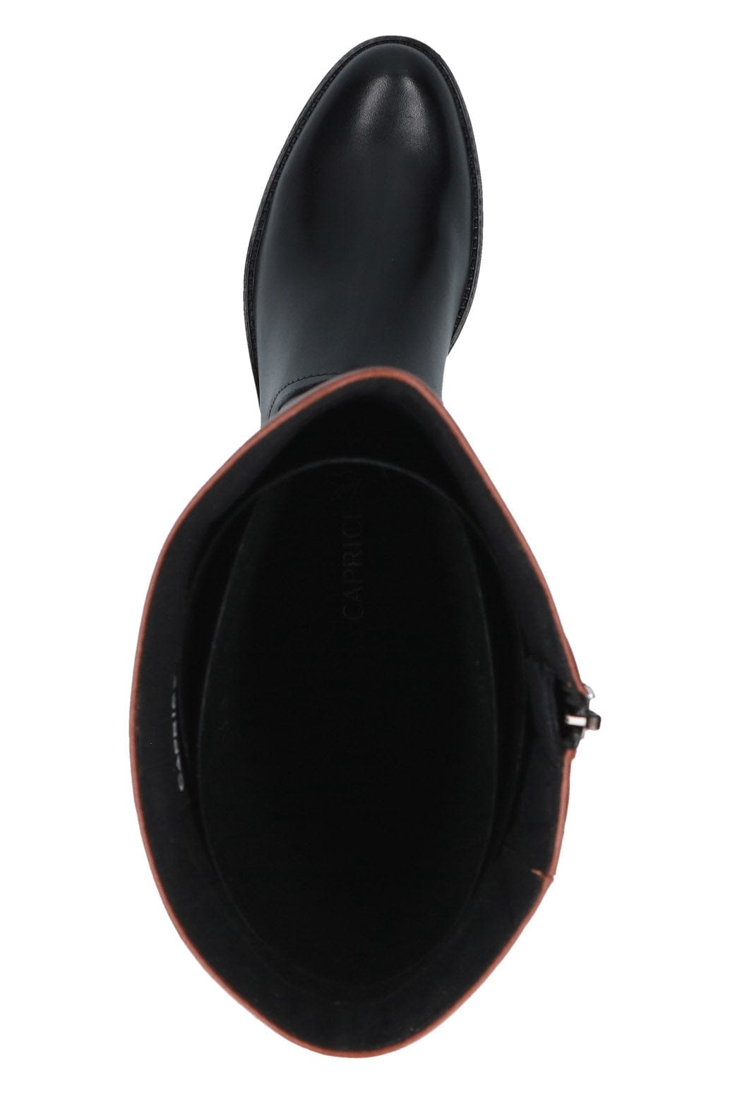 Caprice Leather Colour Block Knee High Boots - Black Comb