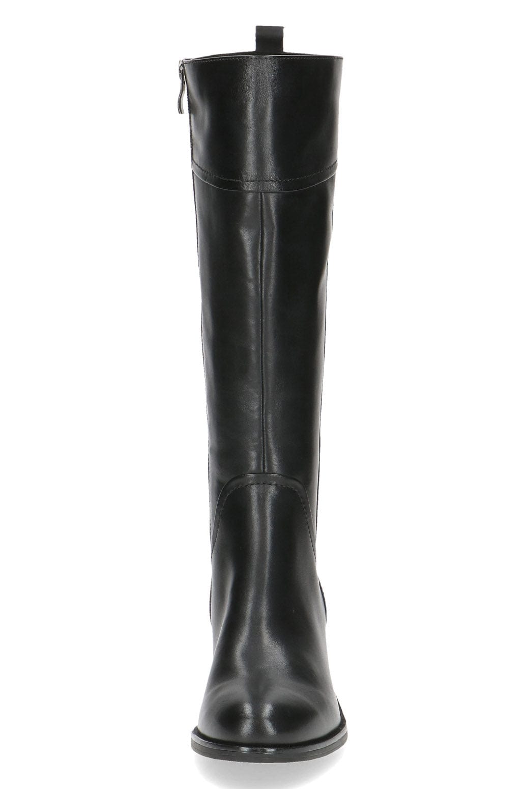 Caprice Leather Knee High Boots - Black Nappa