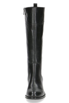 Caprice Leather Knee High Boots - Black Nappa
