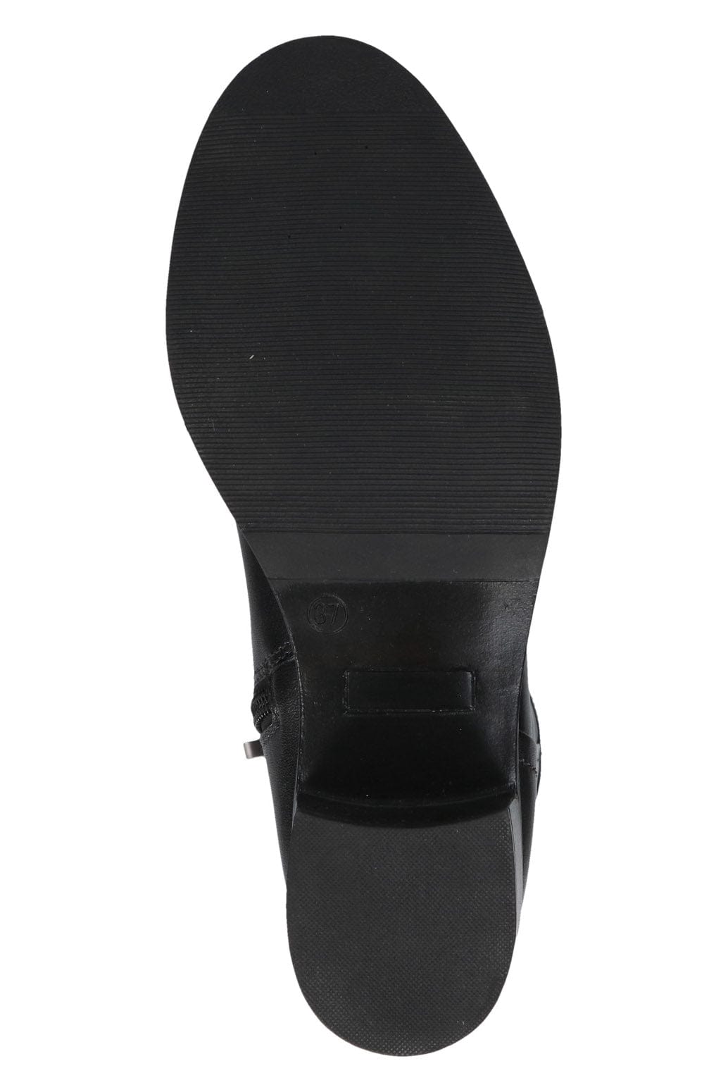 Caprice Leather Knee High Boots - Black Nappa