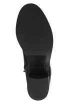 Caprice Leather Knee High Boots - Black Nappa