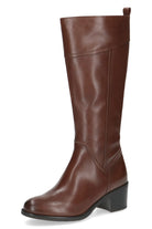 Caprice Leather Knee High Boots - Cognac Nappa