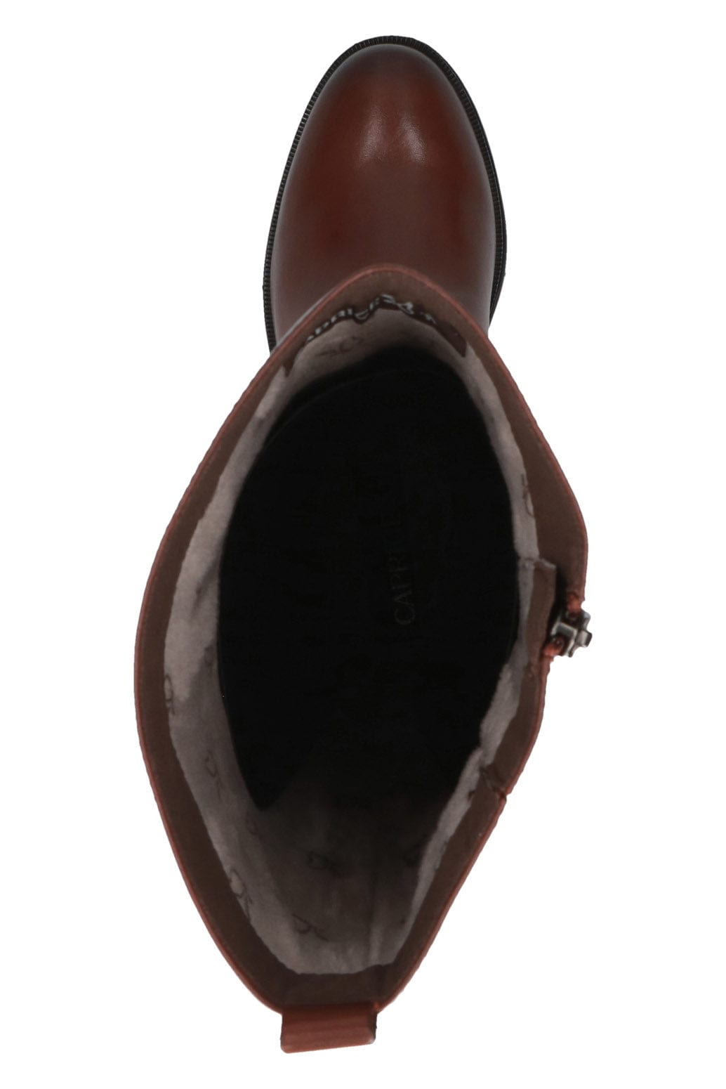 Caprice Leather Knee High Boots - Cognac Nappa