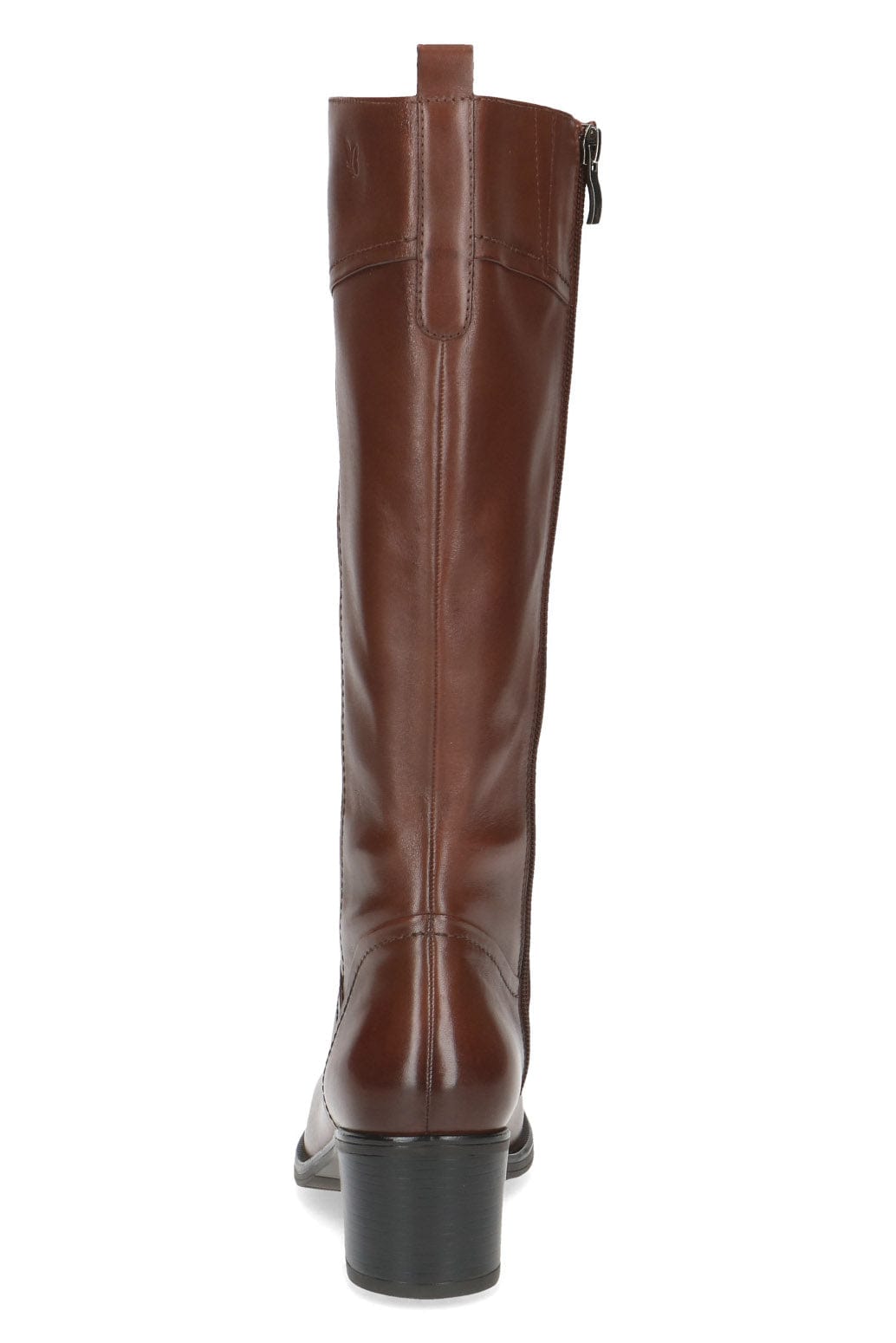 Caprice Leather Knee High Boots - Cognac Nappa